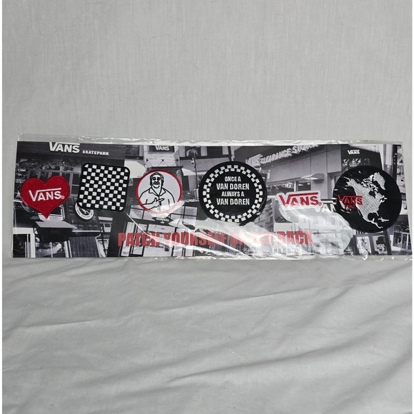 Vans Iron on Patches "Patch Yourself On The Back" 6 in Package New - Picture 1 of 15